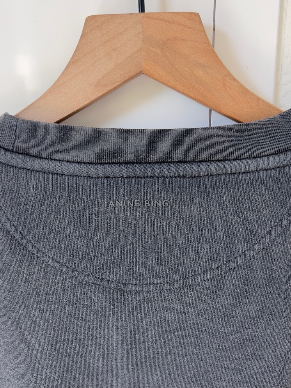 Anine Bing Ramona Sweatshirt University of Dallas in Washed Black NWT - Picture 4 of 7